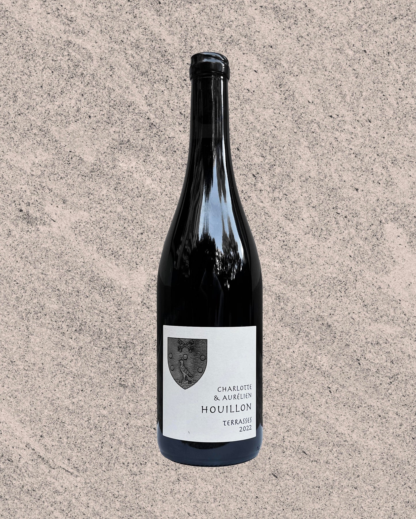 Bouteille de vin rouge côtes du rhone domaine houillon