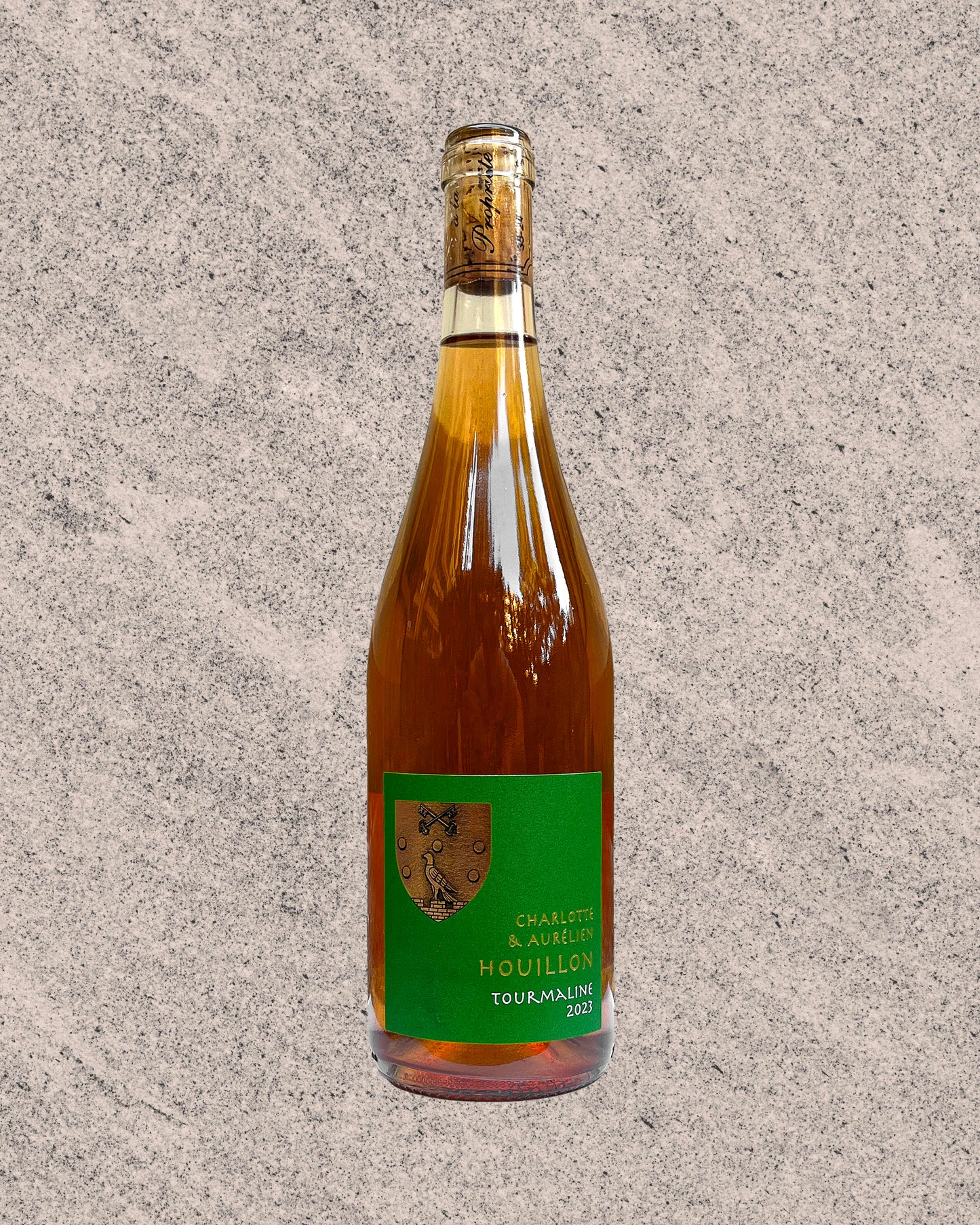Bouteille de vin rosé des côtes du rhone domaine houillon