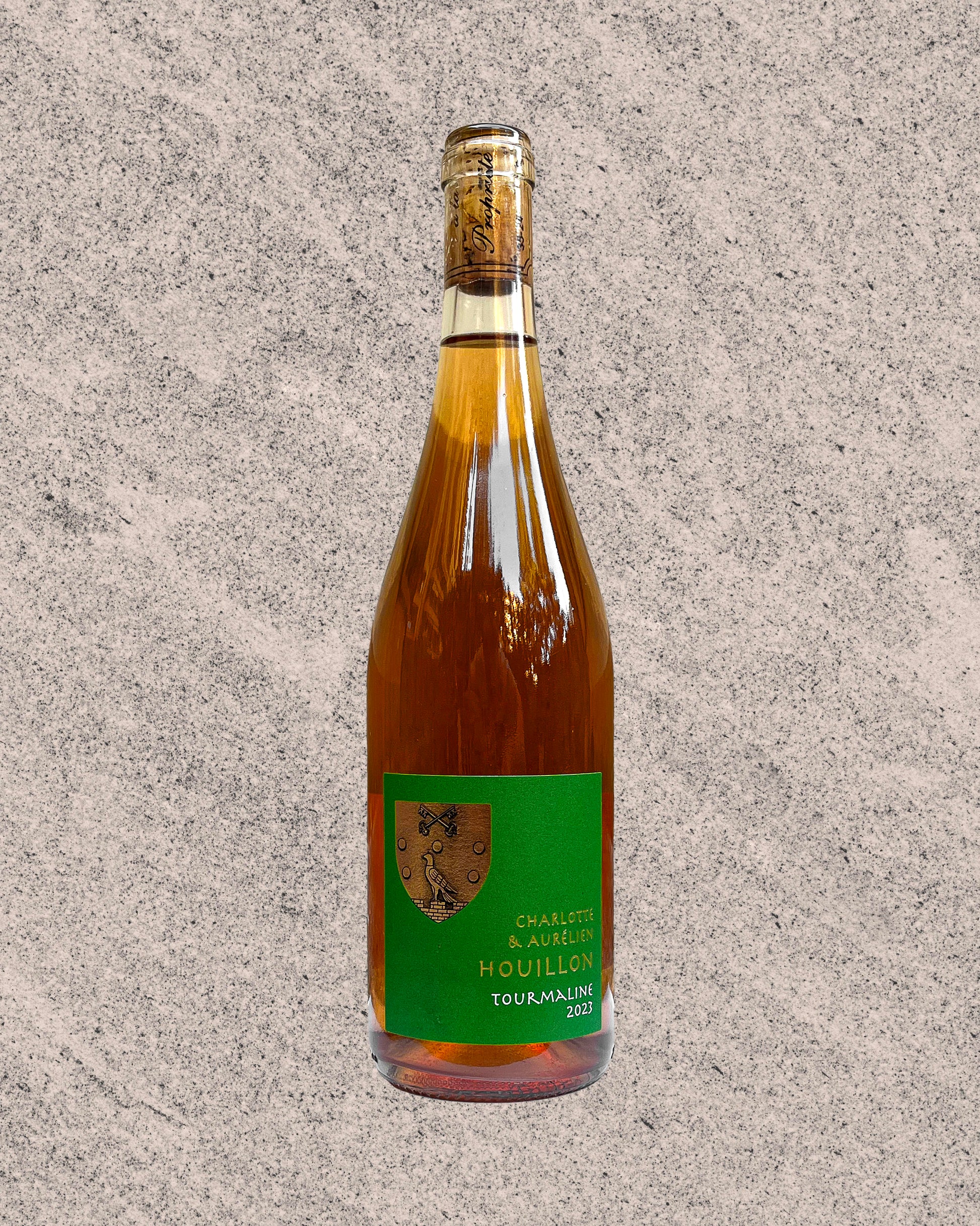Bouteille de vin rosé des côtes du rhone domaine houillon